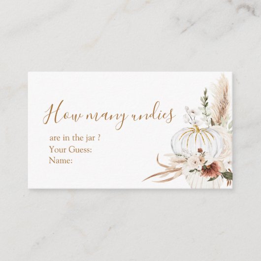 Boho Arch White pompoen hoeveel eenheden er zijn Informatiekaartje (Voorkant)