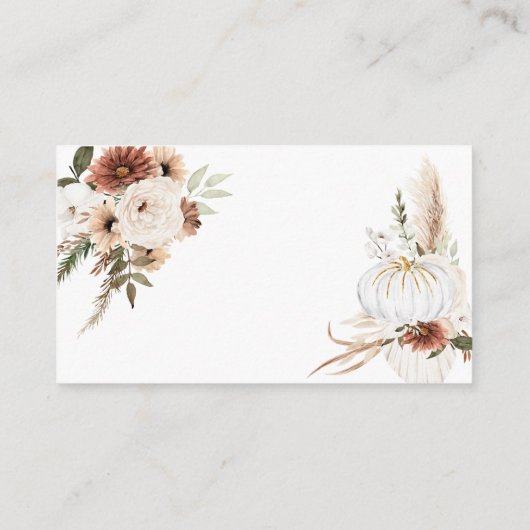 Boho Arch White pompoen hoeveel Snoepjes Informatiekaartje (Achterkant)