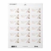 Boho Arch White Pumpkin Baby shower Adres Etiket (Full Sheet)