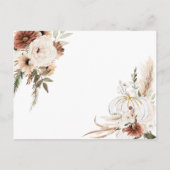 Boho Arch White Pumpkin - Breng een boekenbrokje Uitnodiging Briefkaart (Achterkant)