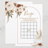 Boho Arch White Pumpkin Floral Bingo Games (Voorkant / Achterkant)