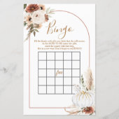 Boho Arch White Pumpkin Floral Bingo Games (Voorkant)