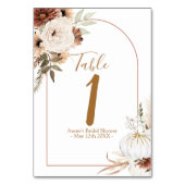 Boho Arch White Pumpkin Floral Modern Kaart (Voorkant)