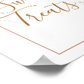 Boho Arch White Pumpkin Floral Sweet Trets bord Poster (Hoek)