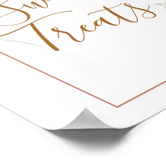 Boho Arch White Pumpkin Floral Sweet Trets bord Poster (Hoek)