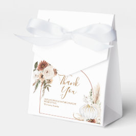 Boho Arch White Pumpkin-Herfst, verliefd op Favor  Bedankdoosjes