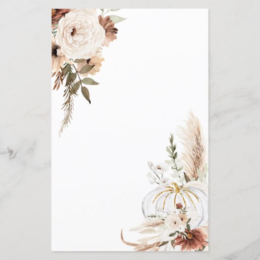 Boho Arch White Pumpkin Love Prayers for Baby Sign (Achterkant)