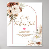 Boho Arch White Pumpkin Raad het Baby Poster (Voorkant)