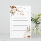 Boho Arch White Pumpkin Waterverf wenst Baby (Staand voorkant)