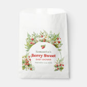 Boho arch Wild Strawberry Baby shower Berry Sweet Bedankzakje (Voorkant)