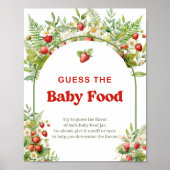 Boho Arch Wild Strawberry Guess The Baby Food spel Poster (Voorkant)