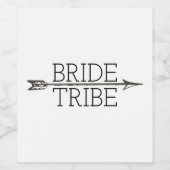Boho Arrow Bride Tribe Wijn Etiket (Enkel label)