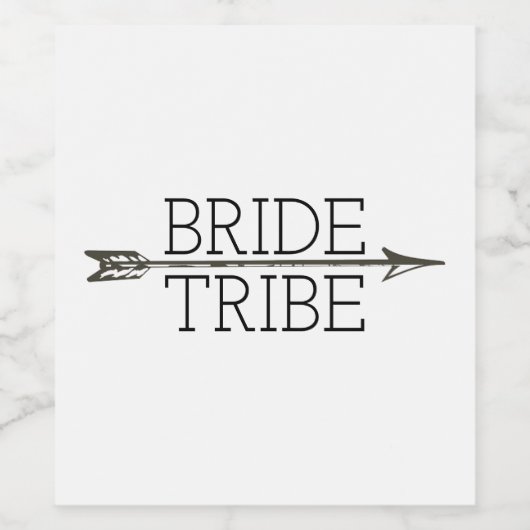 Boho Arrow Bride Tribe Wijn Etiket (Enkel label)