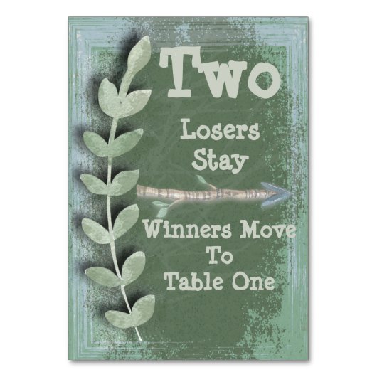 Boho Arrow Bunco Table Card #2 Kaart (Achterkant)