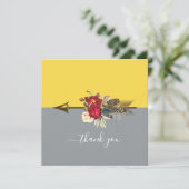 Boho Arrow Colorblock Bedankt Kaart (Staand voorkant)