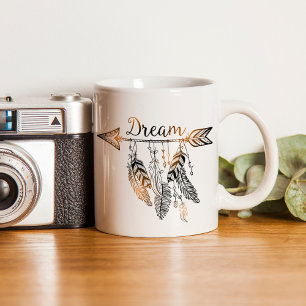Boho Arrow en Feather Dream Koffiemok