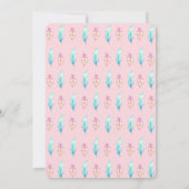 Boho Arrow Feather Baby Douche Uitnodigingen (Achterkant)