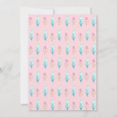 Boho Arrow Feather Girl Baby Shower-uitnodigingen Kaart (Achterkant)