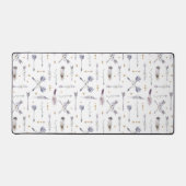Boho Arrow & Feather Pattern Bureaumat (Voorkant)