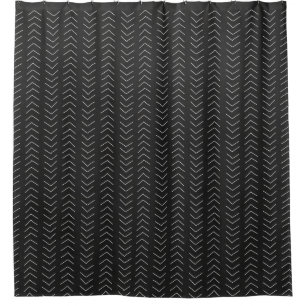 Boho Arrow Geometric Black & White Shower Curtain Douchegordijn