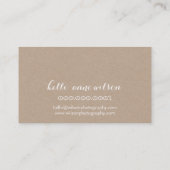 BOHO ARROW LOGO rustiek modern wit kraft Visitekaartje (Achterkant)