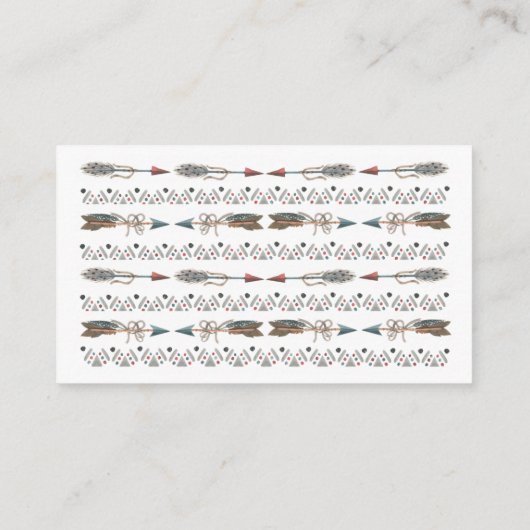 Boho Arrow Luier Raffle Ticket Informatiekaartje (Achterkant)