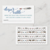 Boho Arrow Luier Raffle Ticket Informatiekaartje (Voorkant / Achterkant)