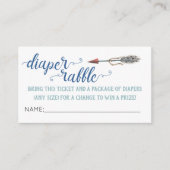 Boho Arrow Luier Raffle Ticket Informatiekaartje (Voorkant)