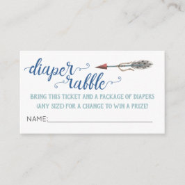 Boho Arrow Luier Raffle Ticket Informatiekaartje