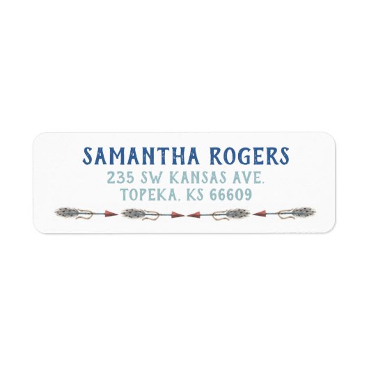 Boho Arrow Return Address Labels (Voorkant)