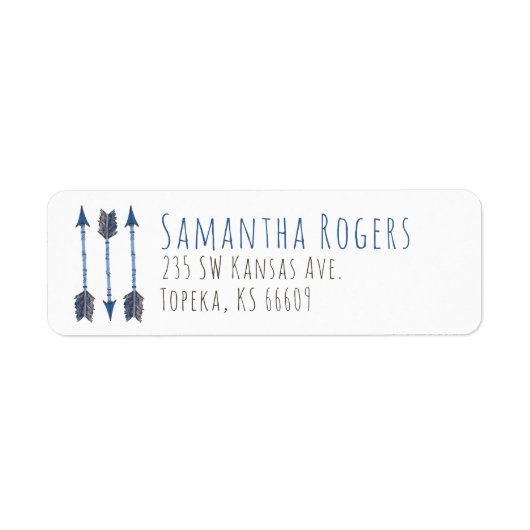 Boho Arrow Return Address Labels (Voorkant)