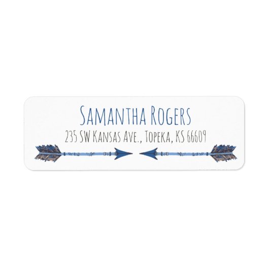 Boho Arrow Return Address Labels (Voorkant)
