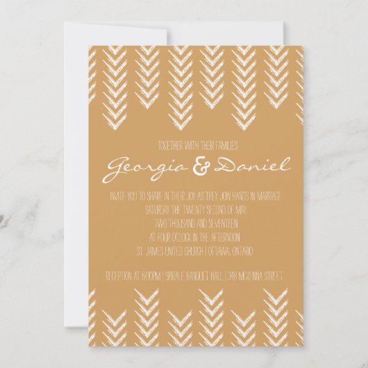 Boho Arrowhead bruiloft uitnodiging (Voorkant)