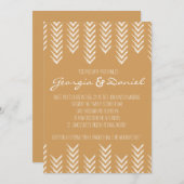 Boho Arrowhead bruiloft uitnodiging (Voorkant / Achterkant)