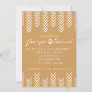 Boho Arrowiad Wedding Invitation Kaart