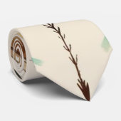 Boho Arrows Blauwgroen bruine Stropdas (Opgerold)