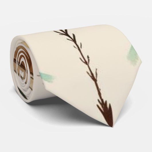 Boho Arrows Blauwgroen bruine Stropdas (Opgerold)