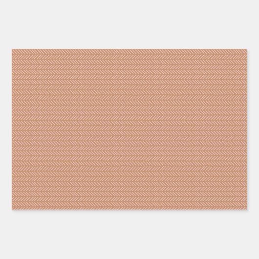 Boho Arrows Clay Brown and Pink Wrapping Paper (Voorkant 3)