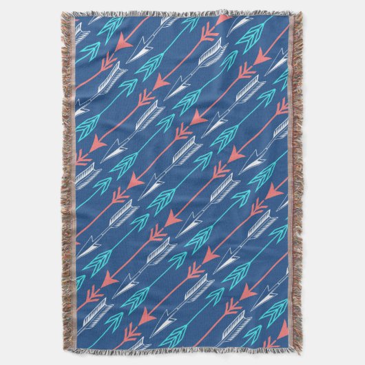 Boho Arrows Custom Throw Blanket Deken (Voorkant Verticaal)