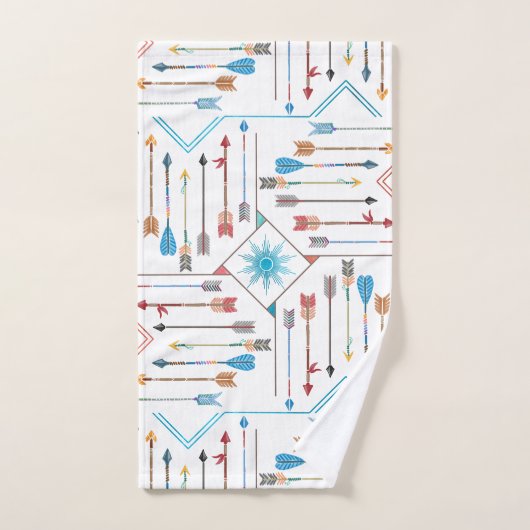 Boho Arrows en Sun V11 ID748 Bad Handdoek (Handdoek)