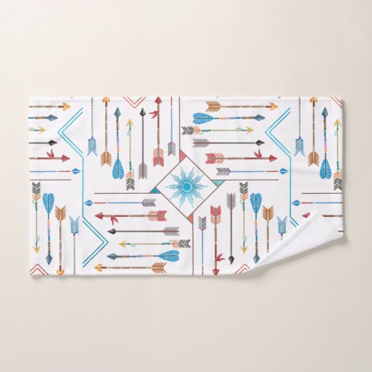 Boho Arrows en Sun V11 ID748 Bad Handdoek (Handdoek)