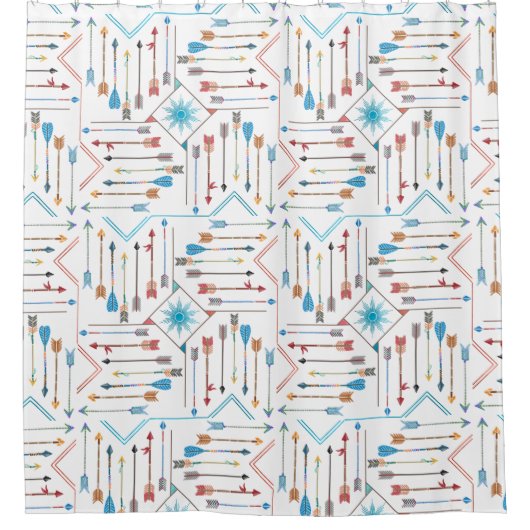 Boho Arrows en Sun V11 ID748 Douchegordijn (Voorkant)