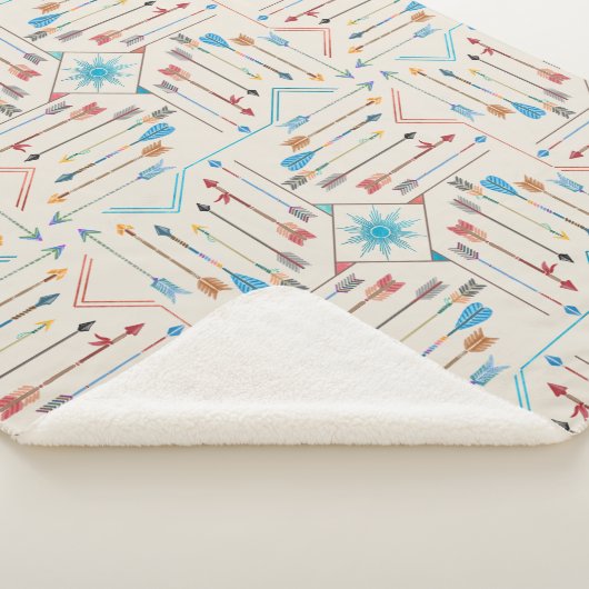 Boho Arrows en Sun V11 ID748 Sherpa Deken (3/4)