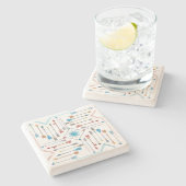 Boho Arrows en Sun V11 Sq ID748 Stenen Onderzetter (Zijkant)