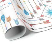 Boho Arrows en Sun V11 White ID748 Cadeaupapier (Rol Hoek)