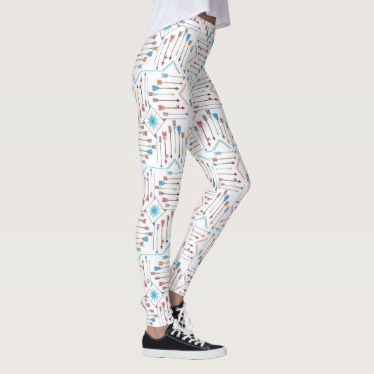 Boho Arrows en Sun V11 White ID748 Leggings (Rechts)