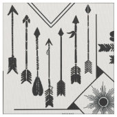Boho Arrows en Sun V12 Black ID748 Stof (Close Up)
