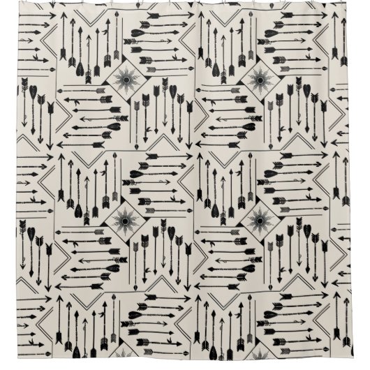 Boho Arrows en Sun V12 ID748 Douchegordijn (Voorkant)