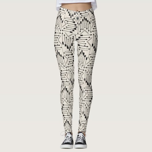 Boho Arrows en Sun V12 ID748 Leggings (Voorkant)