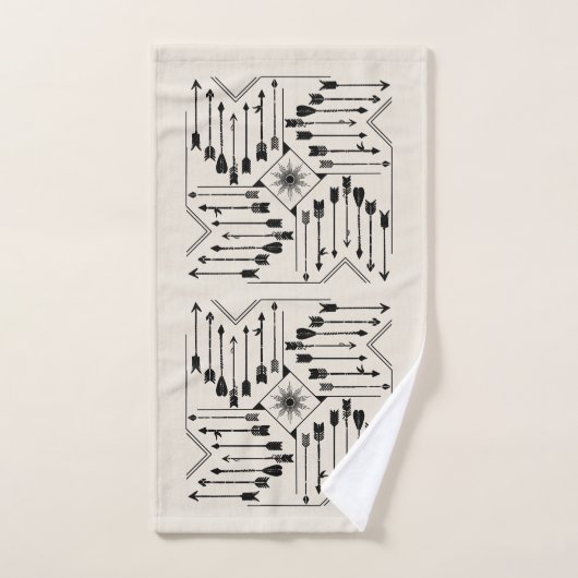 Boho Arrows en Sun V12 Sq ID748 Bad Handdoek (Handdoek)